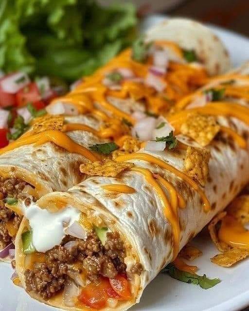 Cheesy Beef Burritos