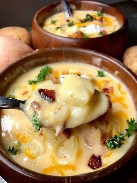 Cheesy Potato Soup with Bacon