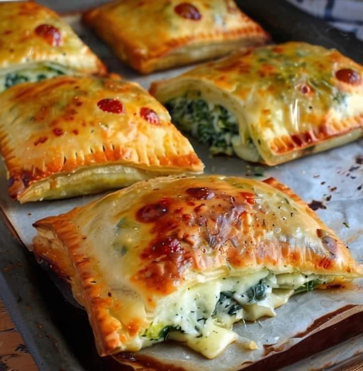 Delicious Spinach and Cheese Pastry Puffs