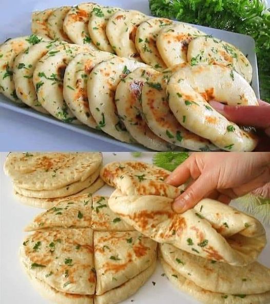 Soft and Fluffy Herb-Infused Flatbreads