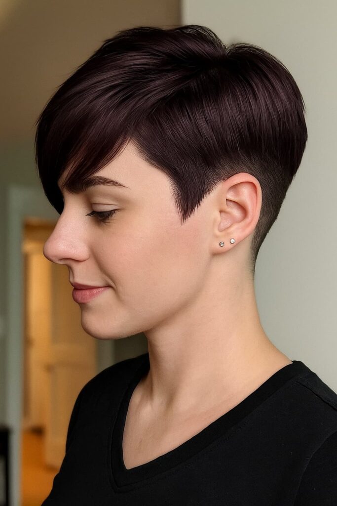 Uneven Pixie with an Undercut