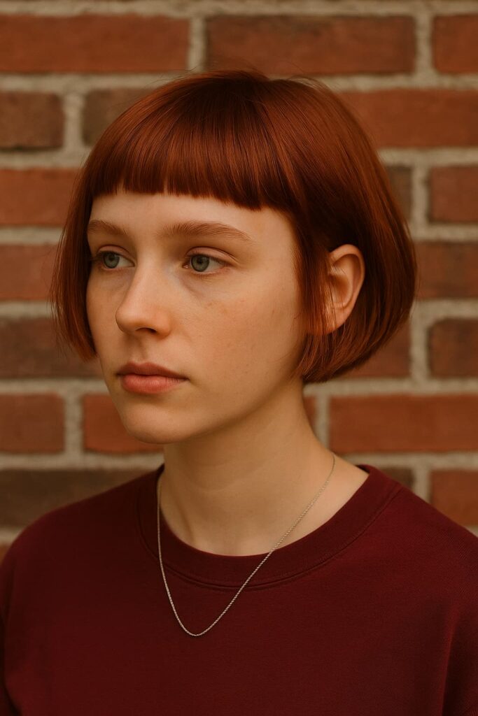 Short Blunt Cut with Blunt Bangs