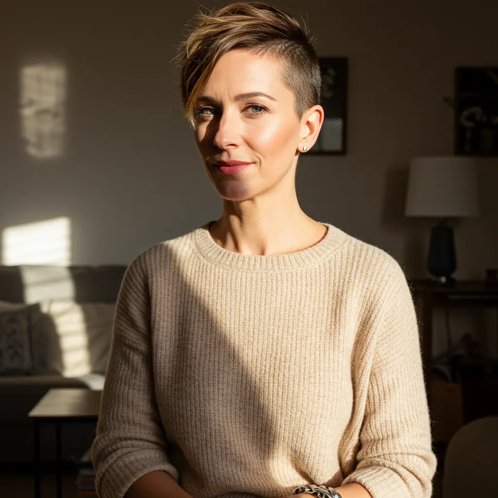 Short Relaxed Hair with Tapered Back