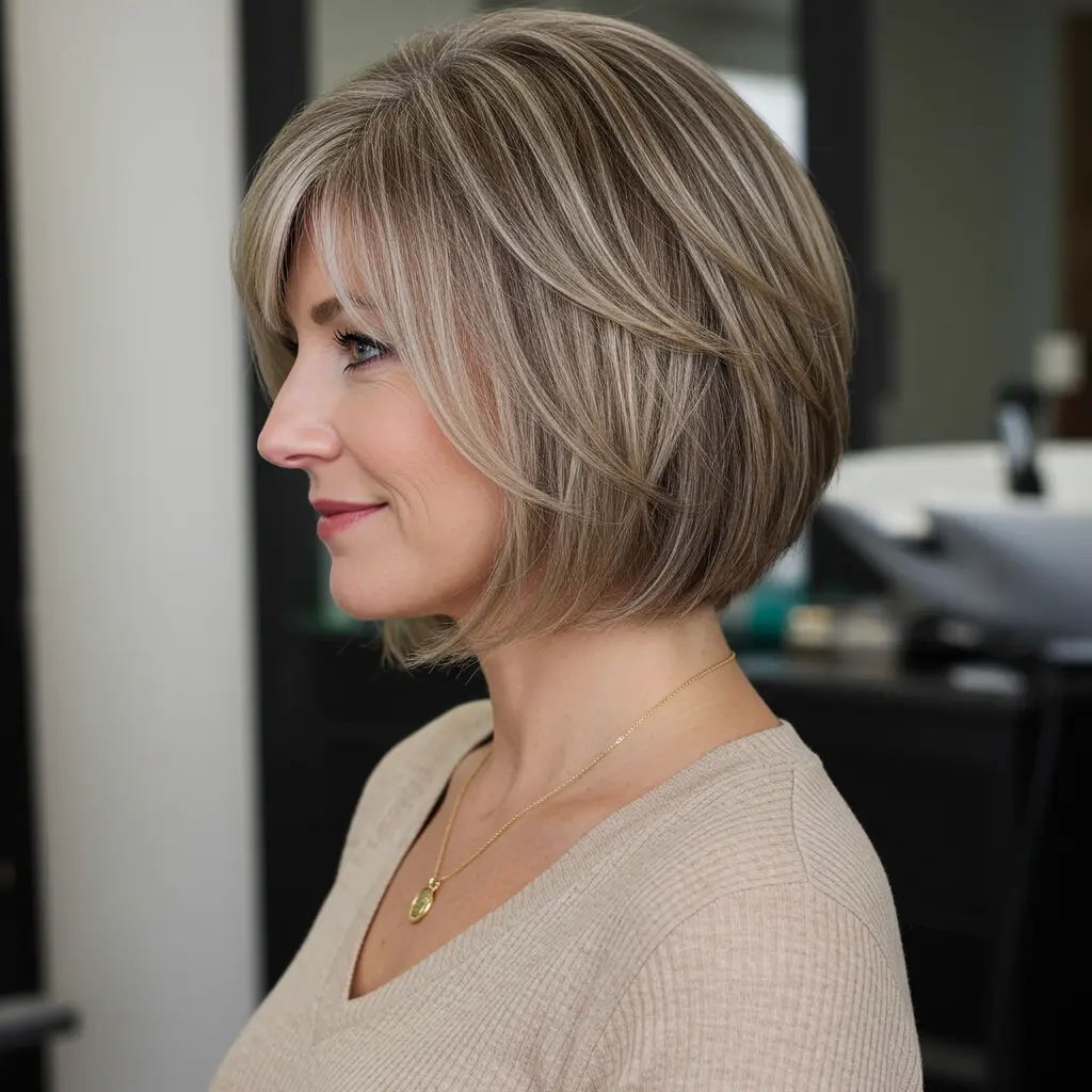 Airy Medium-Length Hair with Soft Bangs