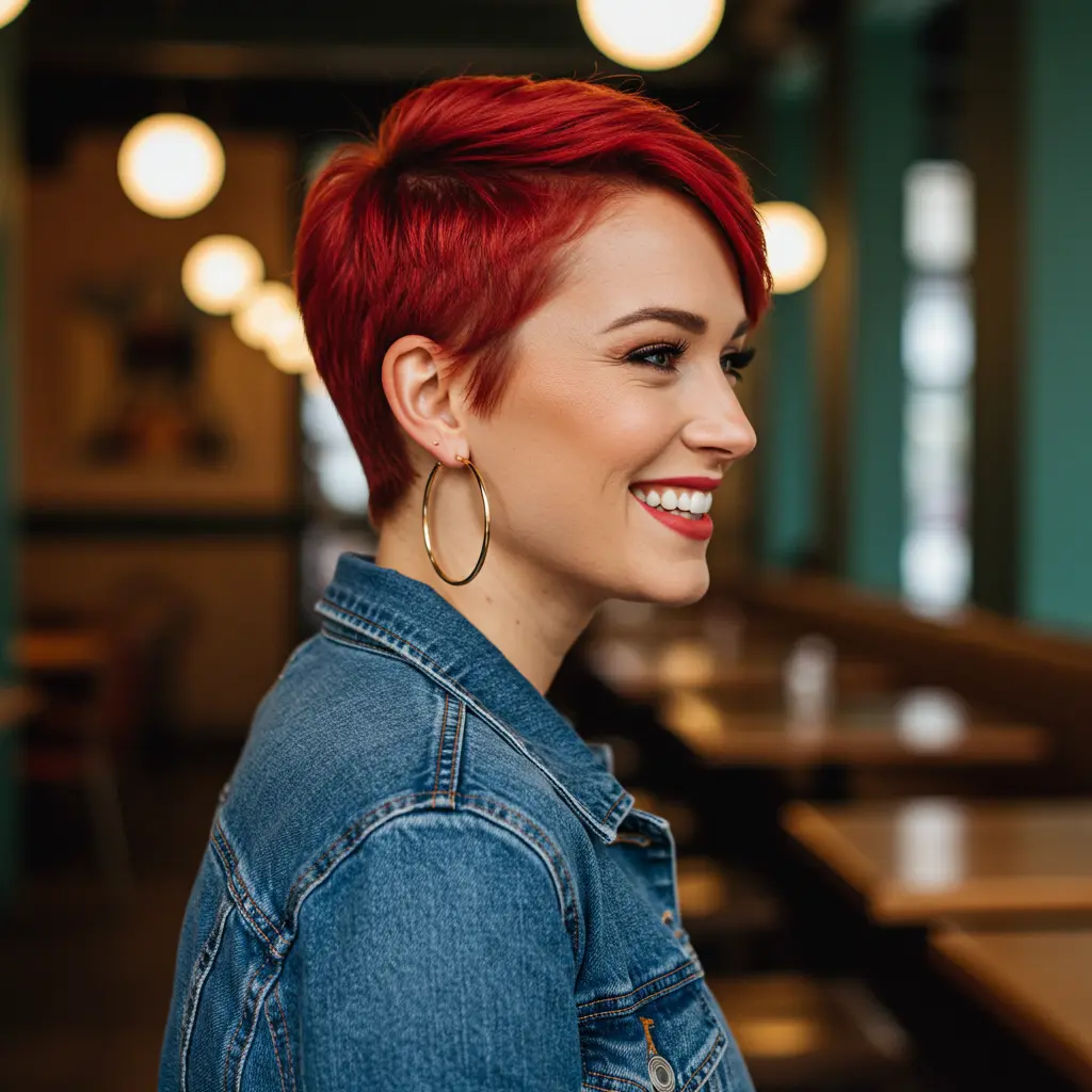 Stunning Red Pixie