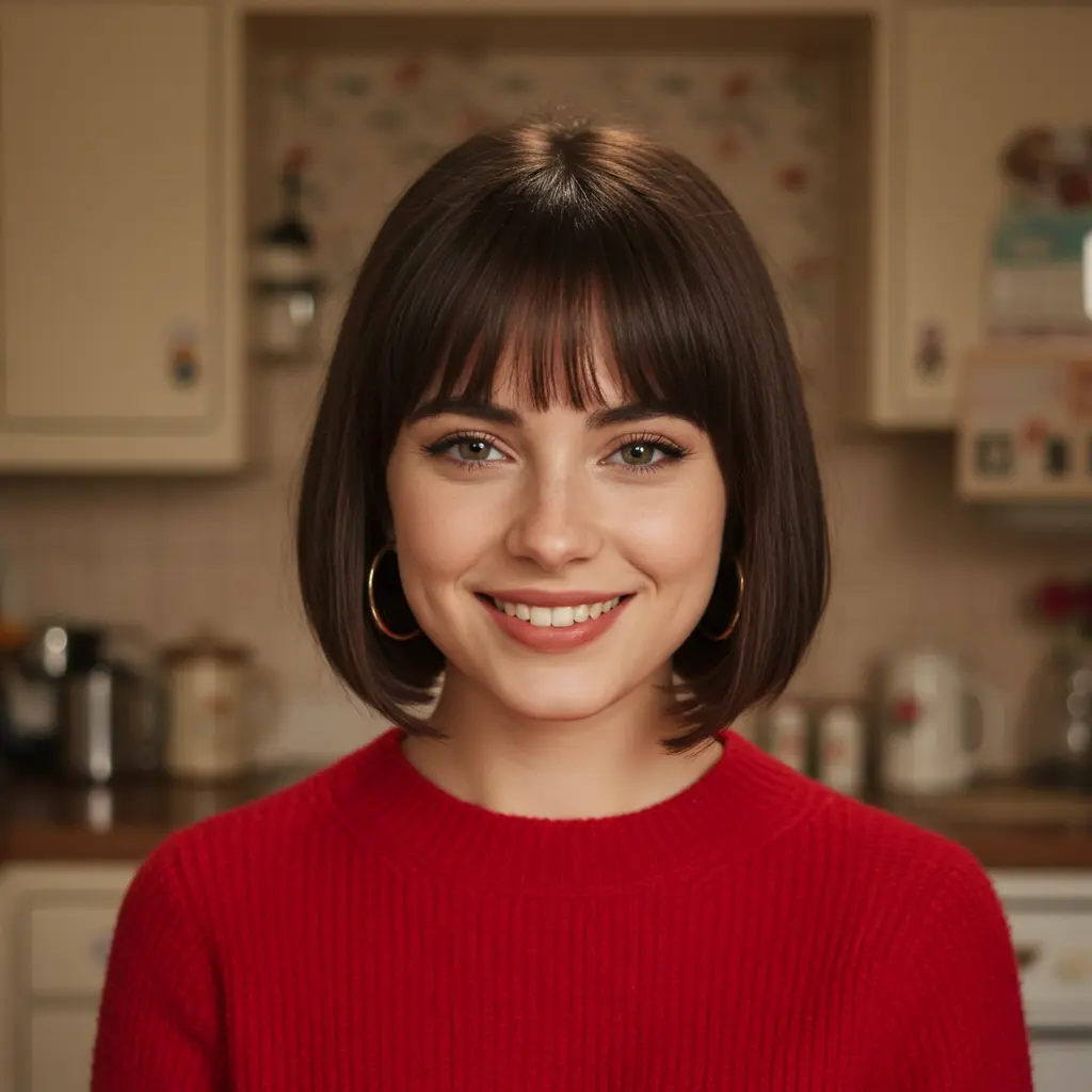 Straight Short Bob with Bangs