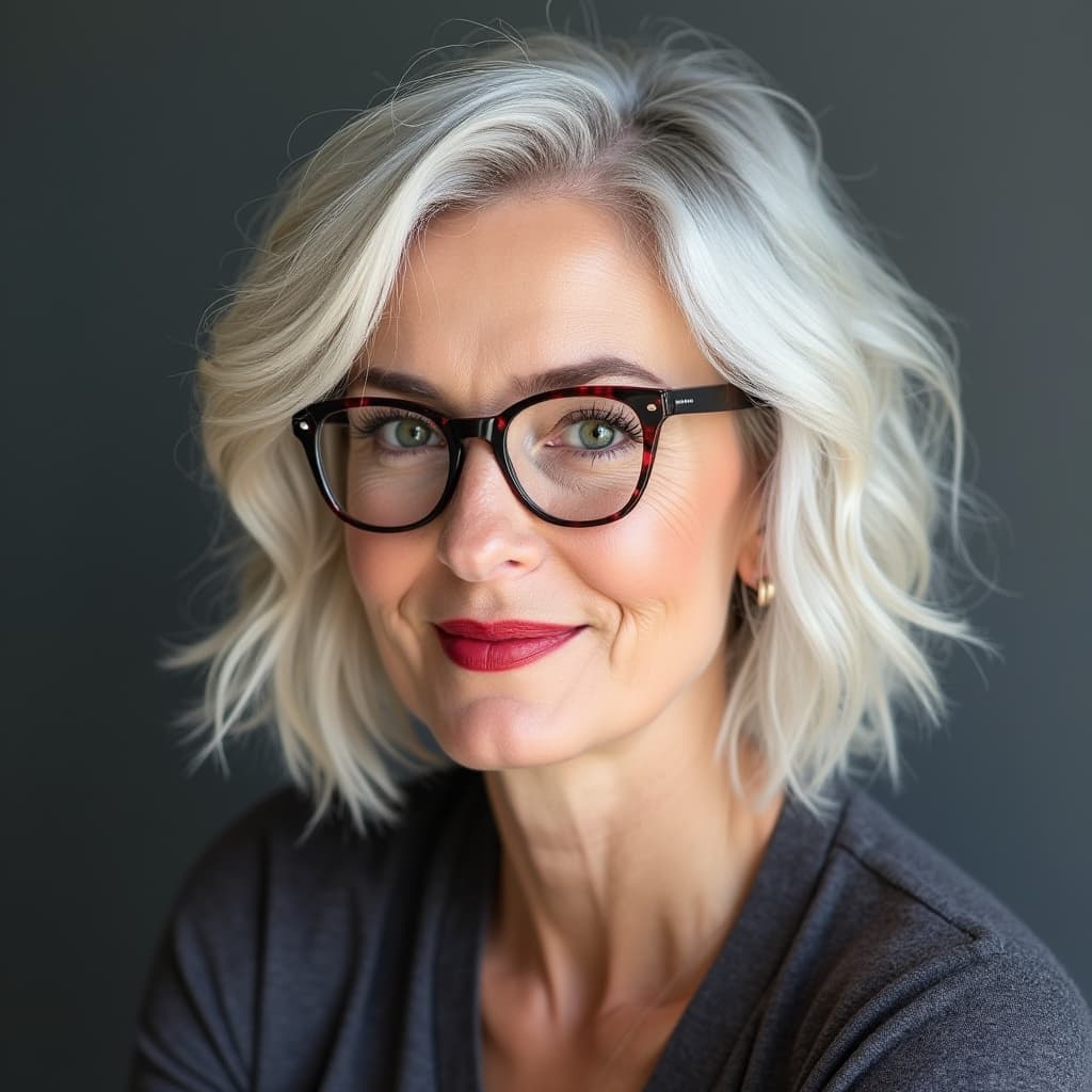 Layered Bob for Women with Glasses