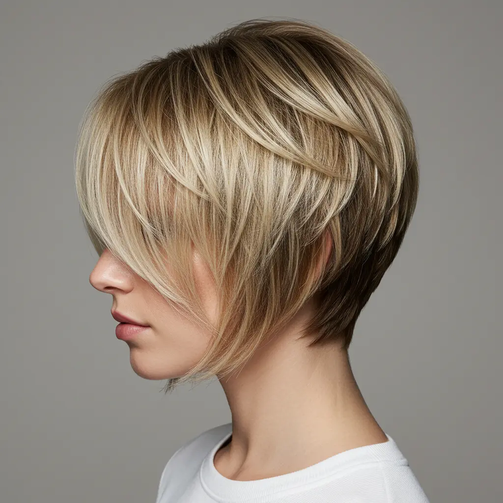 Short and Layered Inverted Bob