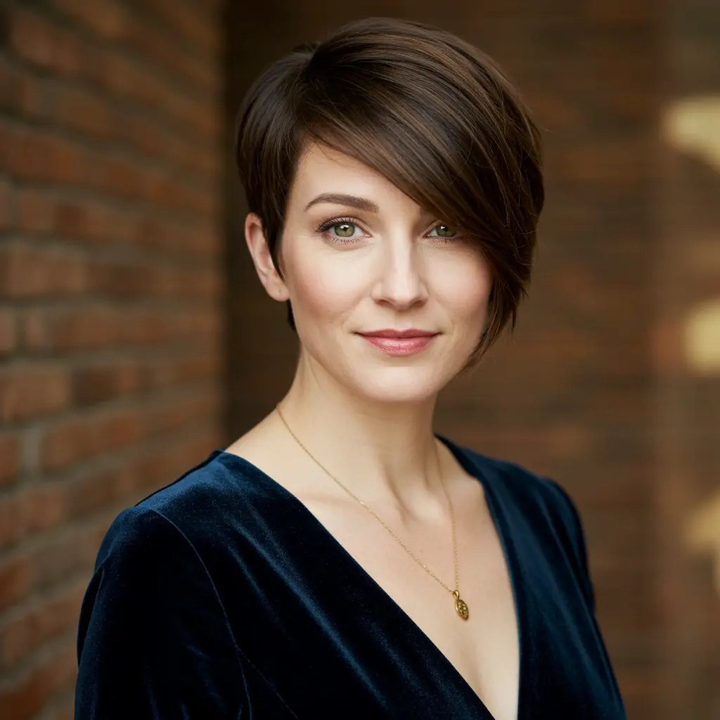 Short Side-Swept Pixie