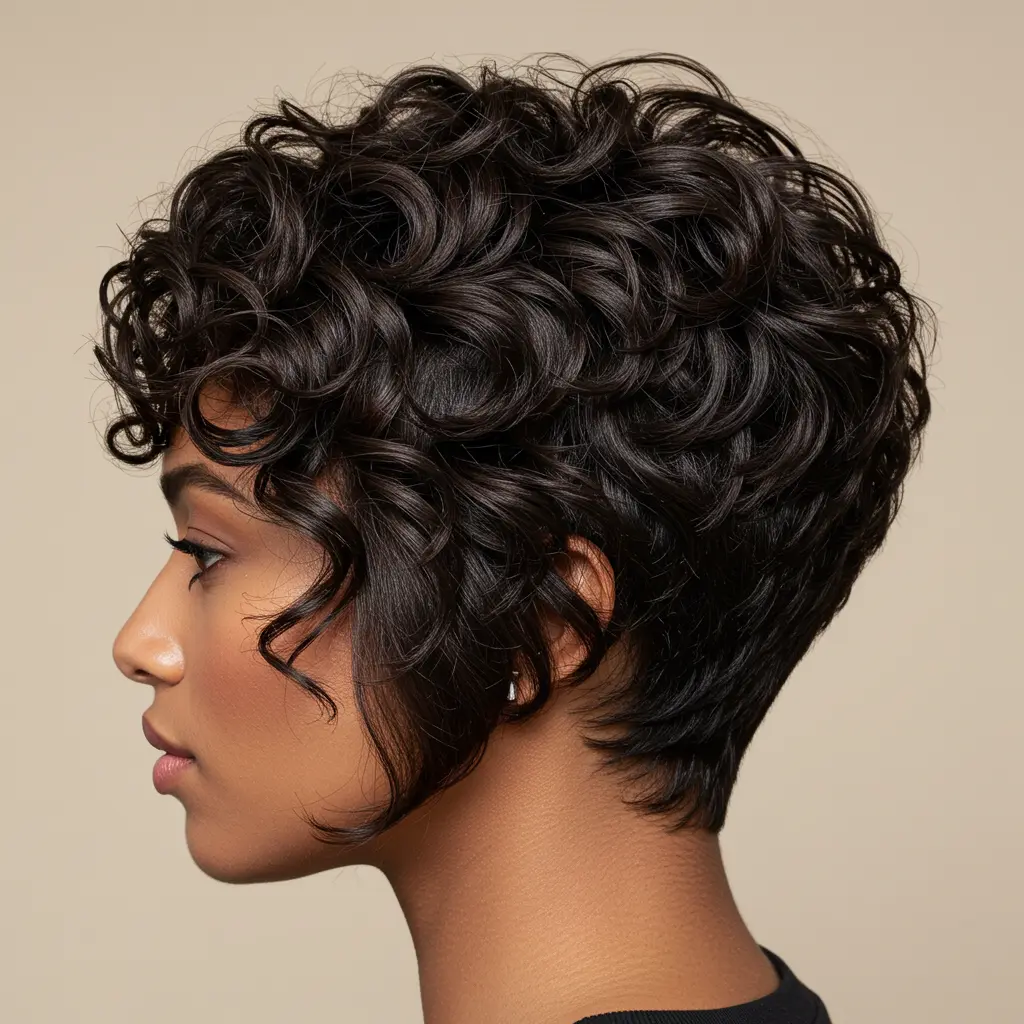 Inverted Bob for Short Curly Hair