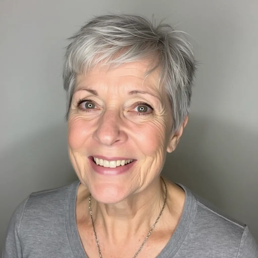 Gorgeous Grey Pixie for Older Women
