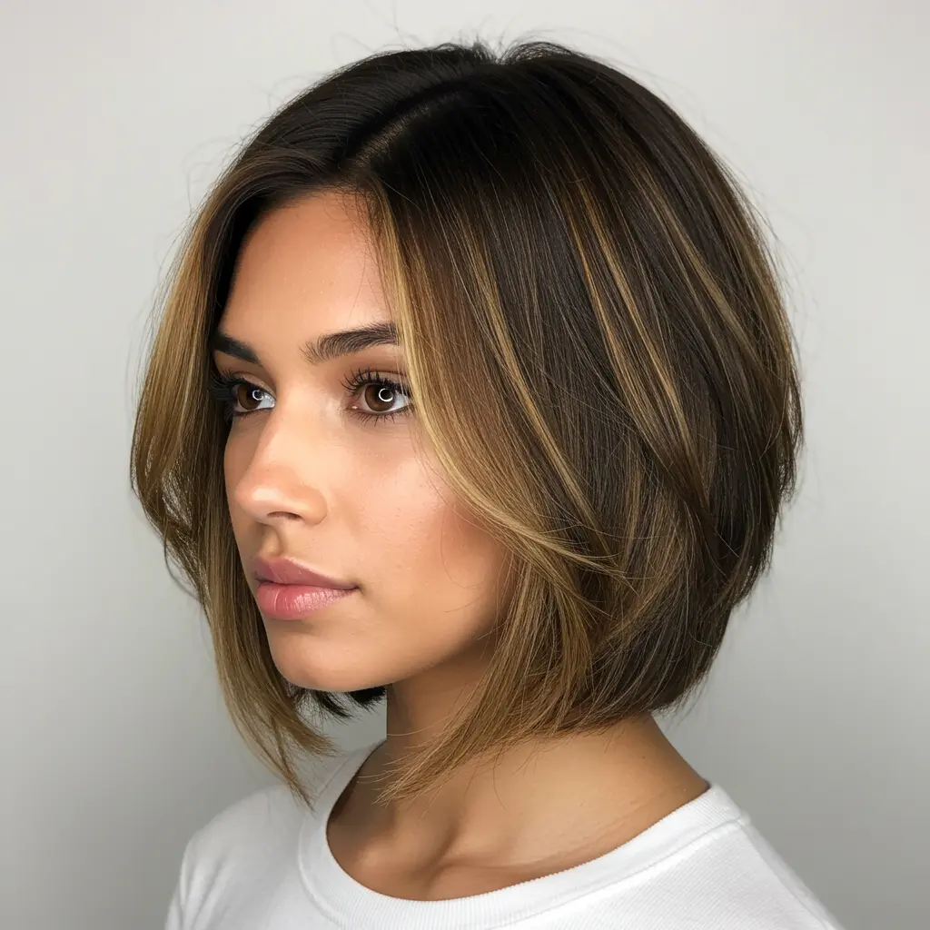 Modern Inverted Balayage Bob with Layers