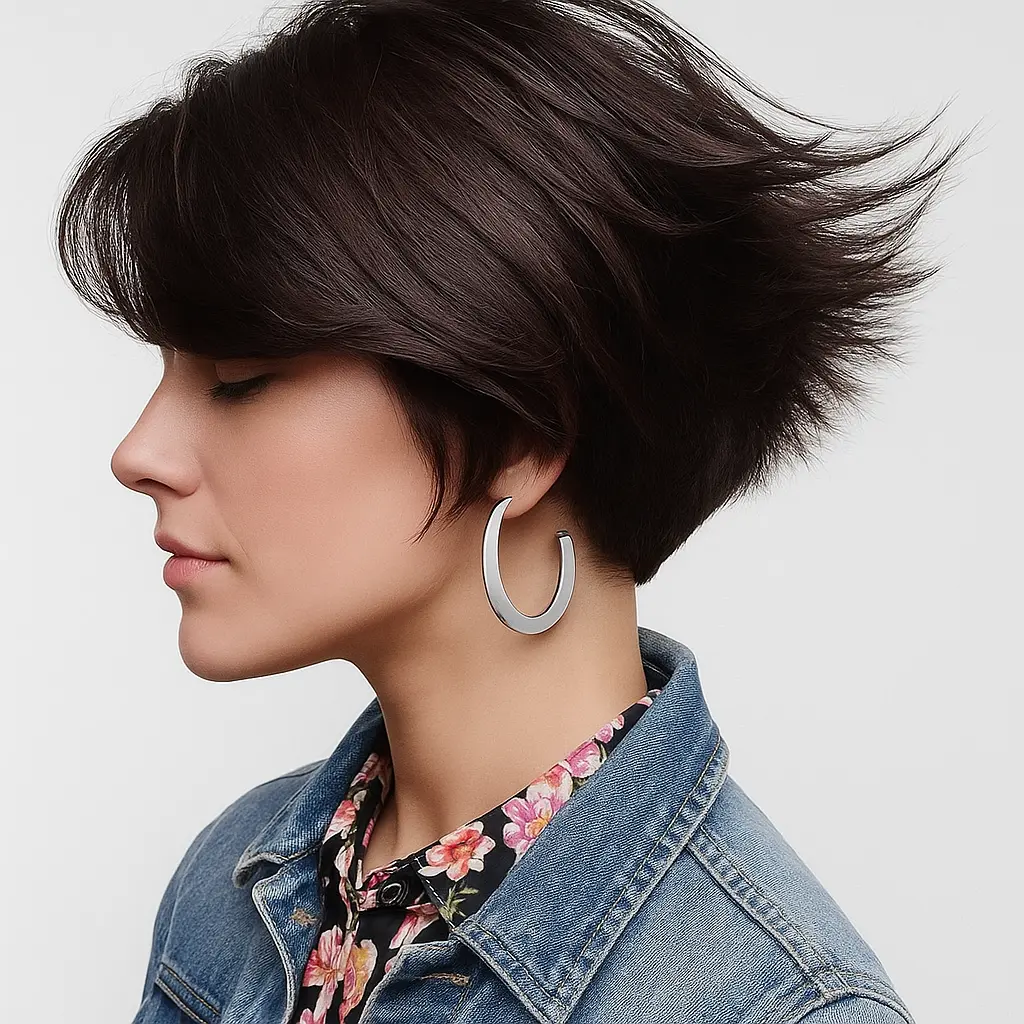 Short Reverse Bob with Fringe