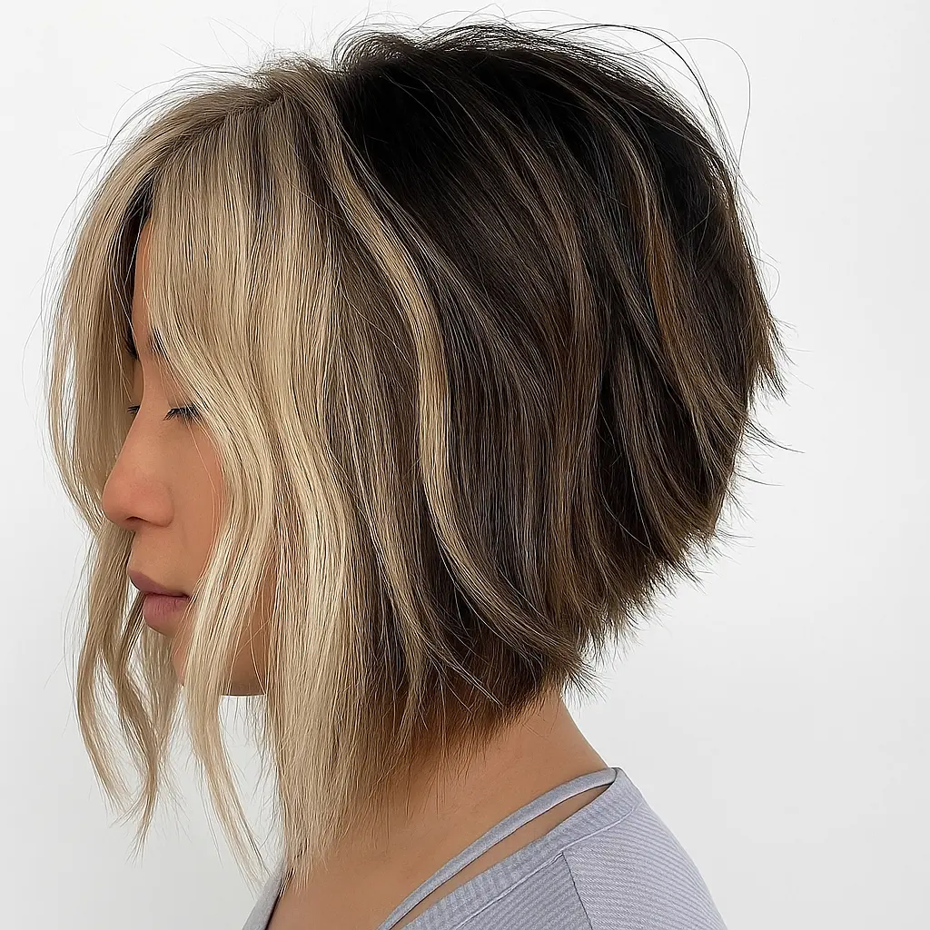 Short Reverse Bob with Fringe