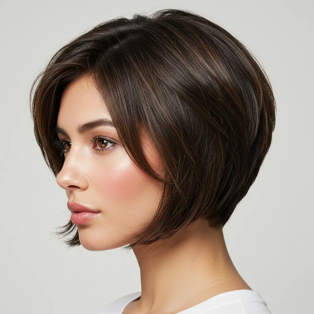 Bob Cut with Stacked Back for Short Fine Hair