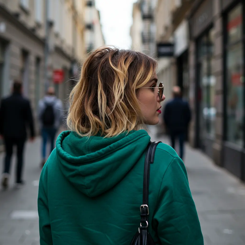 Balayaged Undercut for Thick Hair