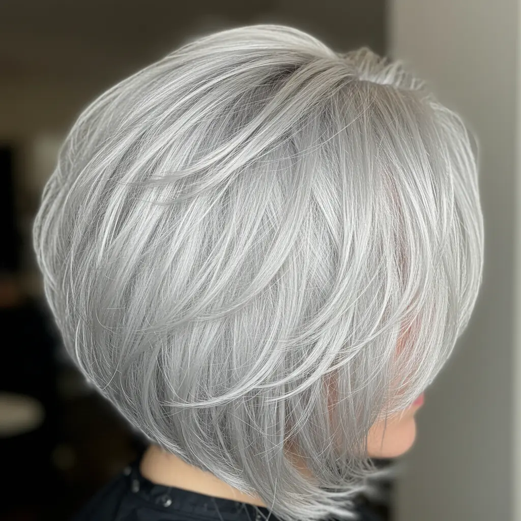 Silver Inverted Medium Bob