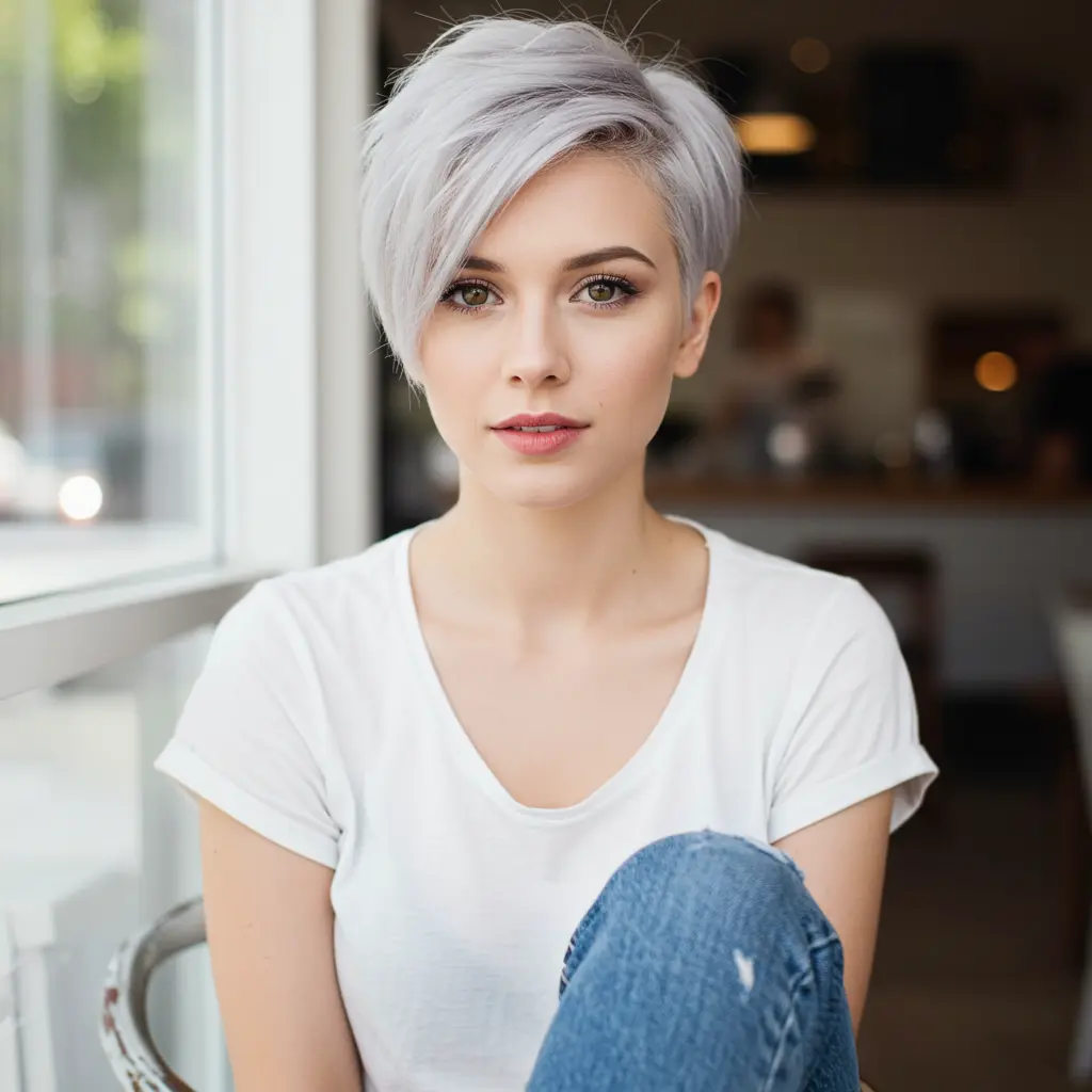 Cute Platinum Crop For Girls