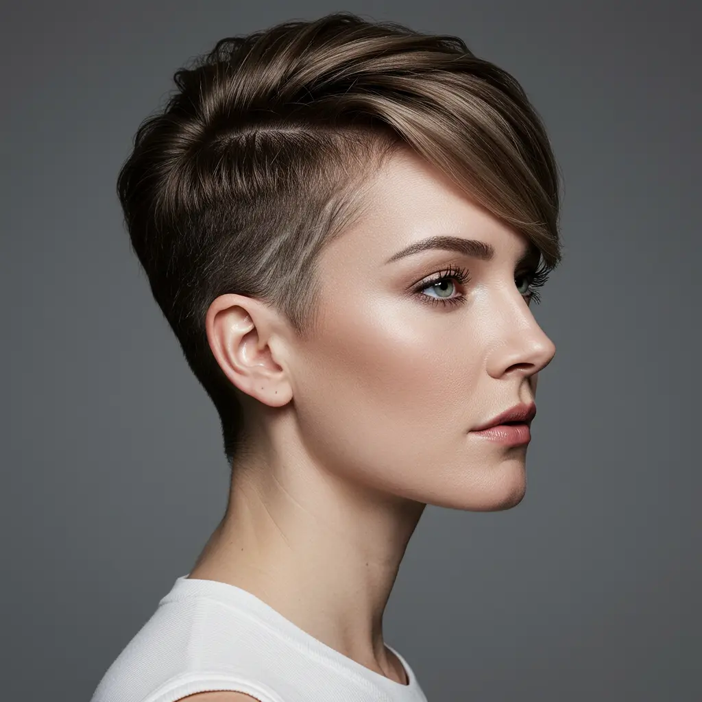 Swept-Back Pixie with an Undercut