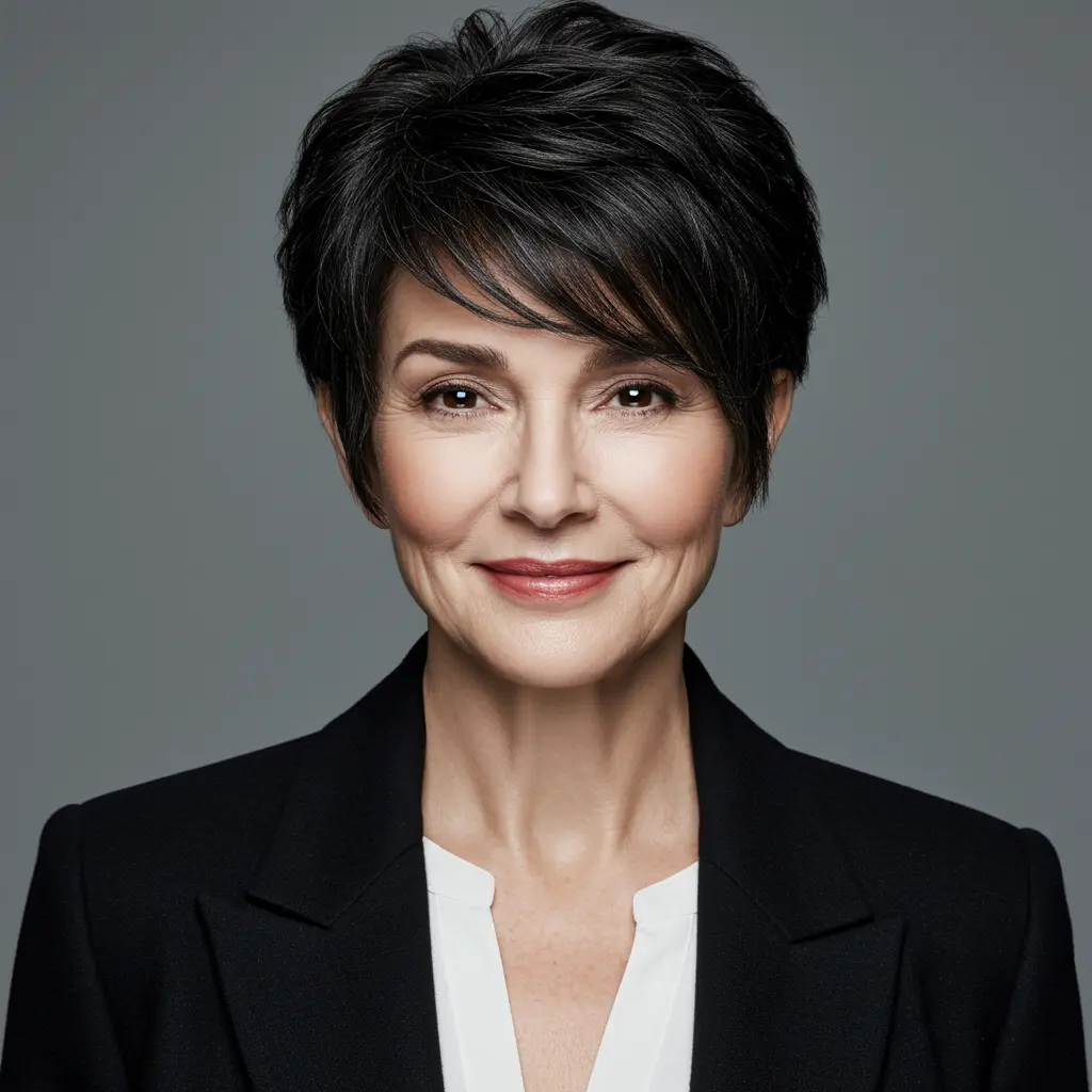 Long Pixie with Dark Tones