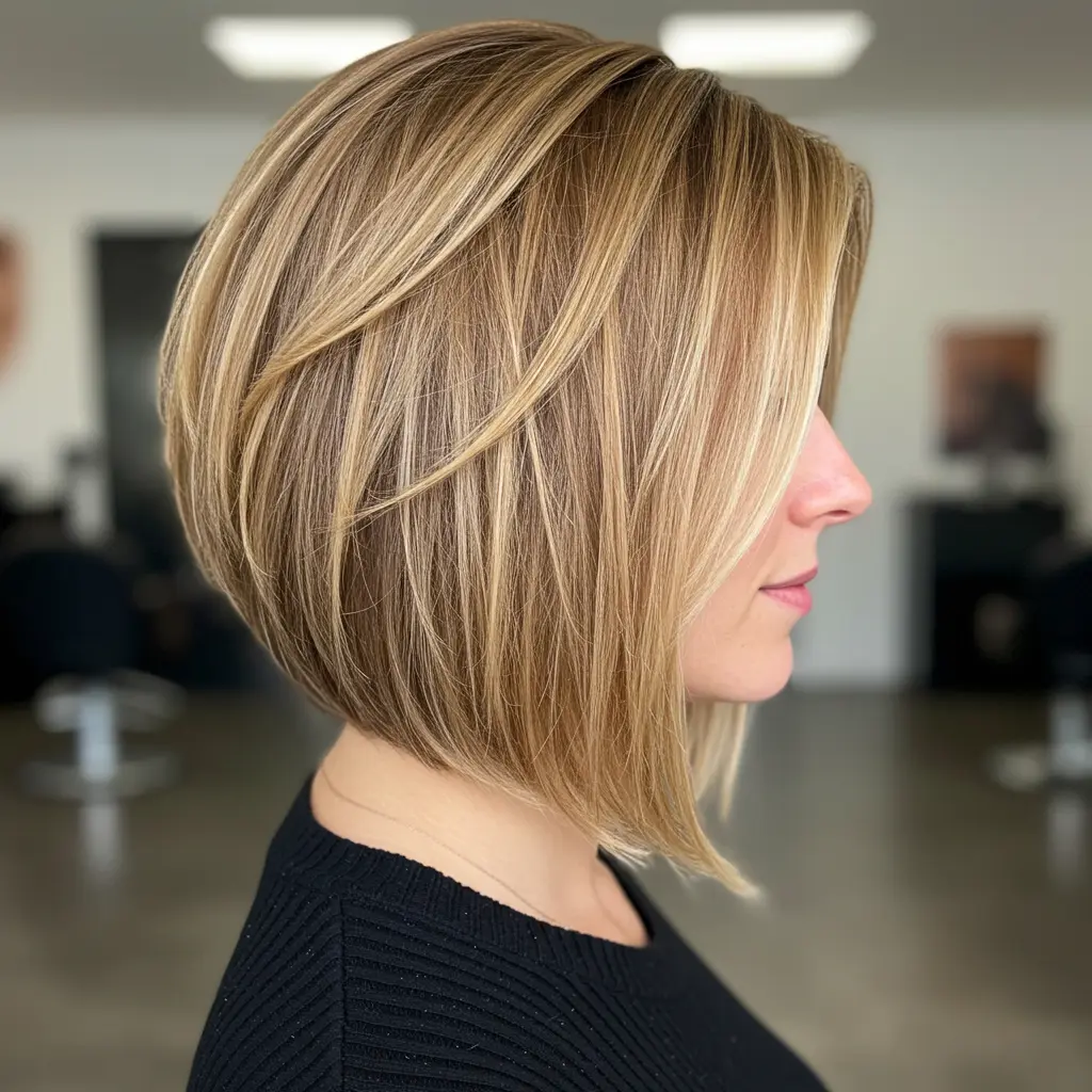 Sleek Graduated Bronde Bob