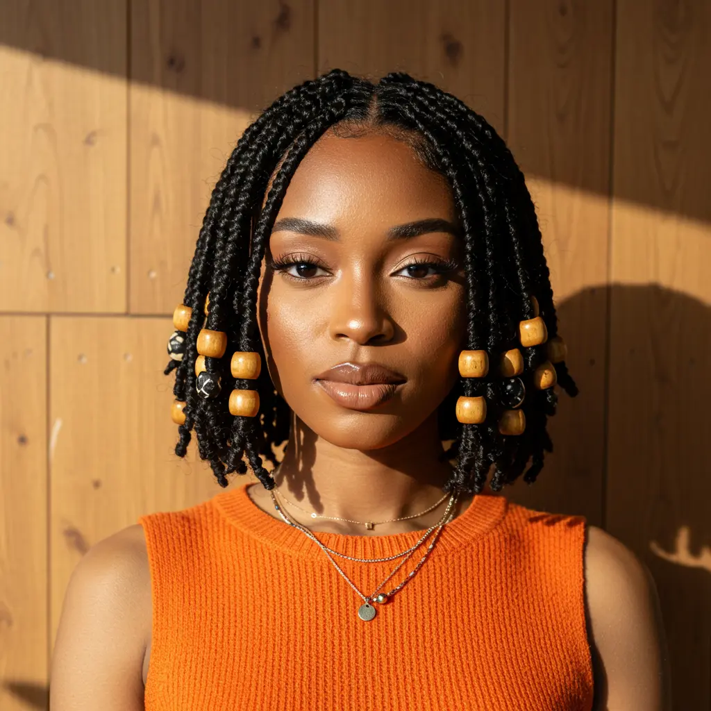 Beautifully Braided Bob for Natural Hair