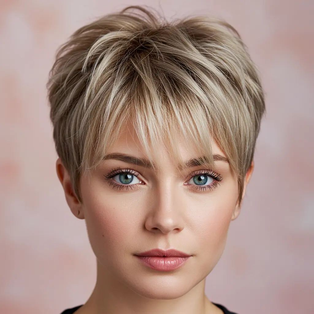 Fine Hair Pixie with Fringe