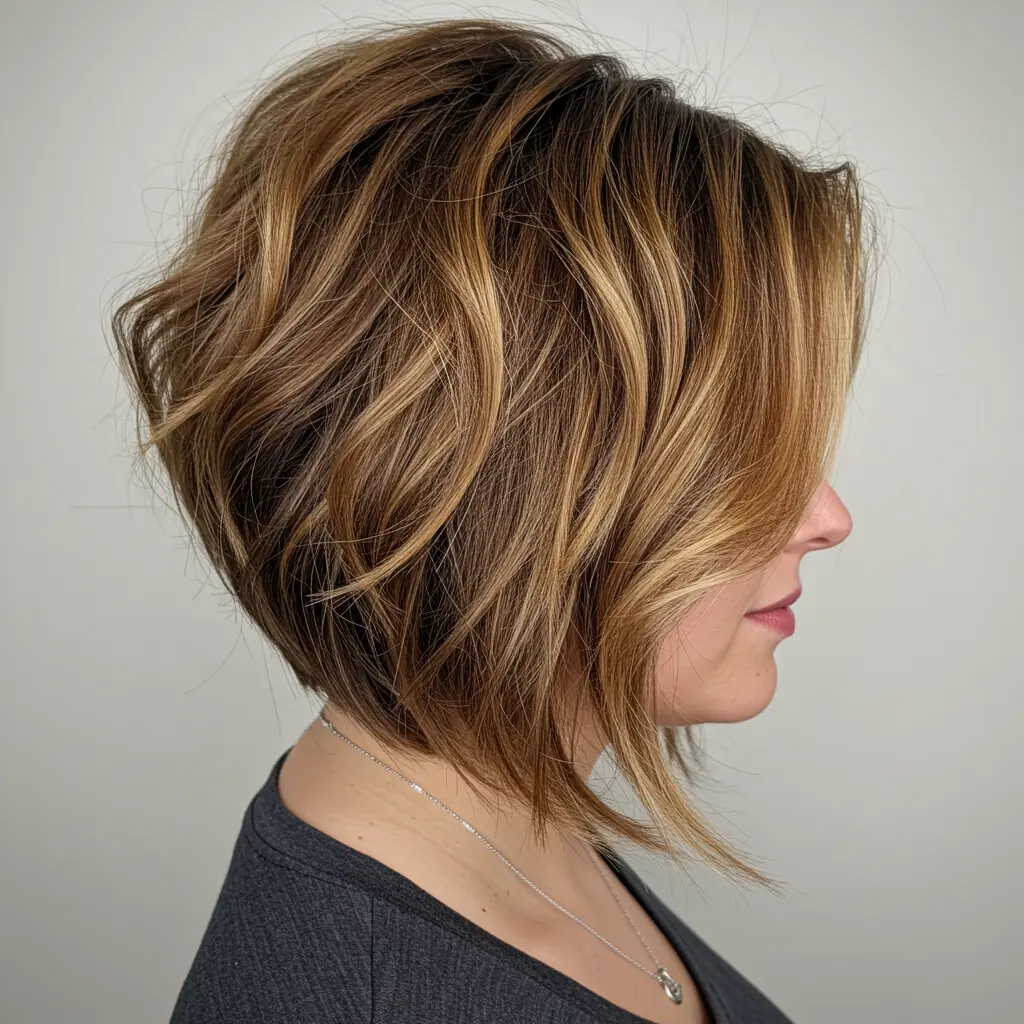Sassy Textured Inverted Bob