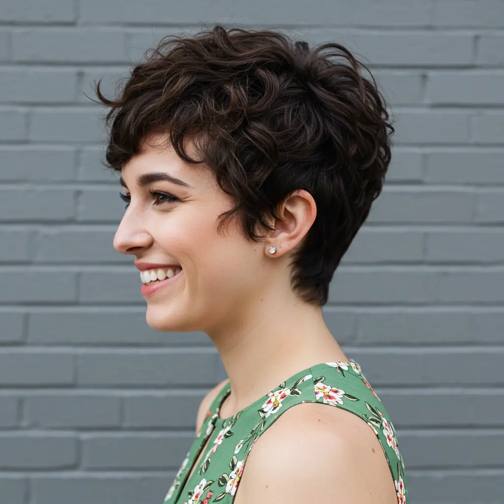 Pixie Hairstyle for a Wavier Hair Type