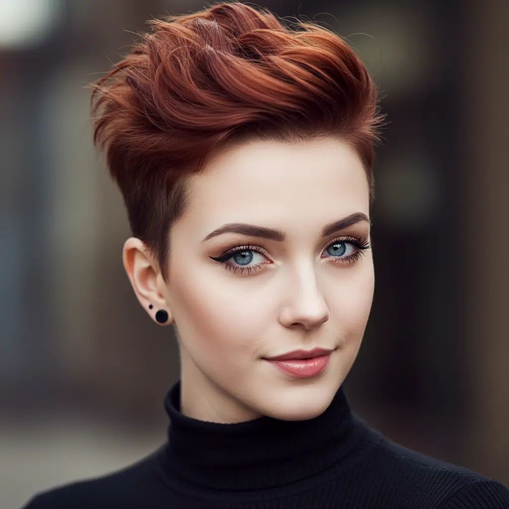 Short Pixie with Shaved Sides