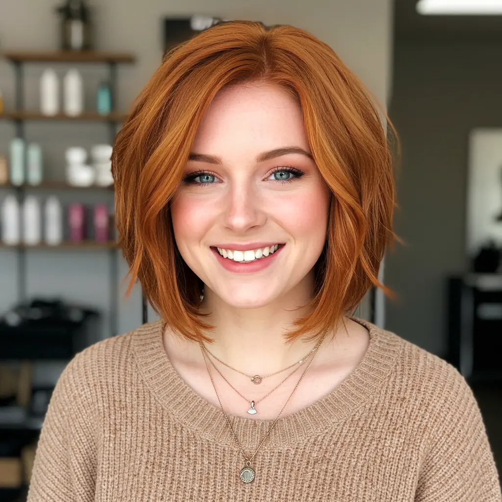 Beautiful Layered Bob for Thick Hair