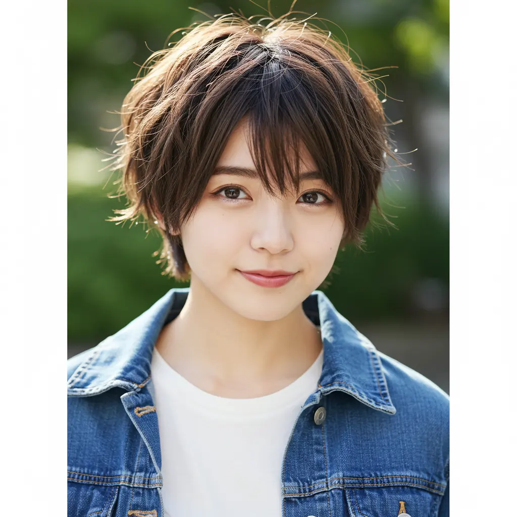Wolfcut Hair Short with Soft Texture