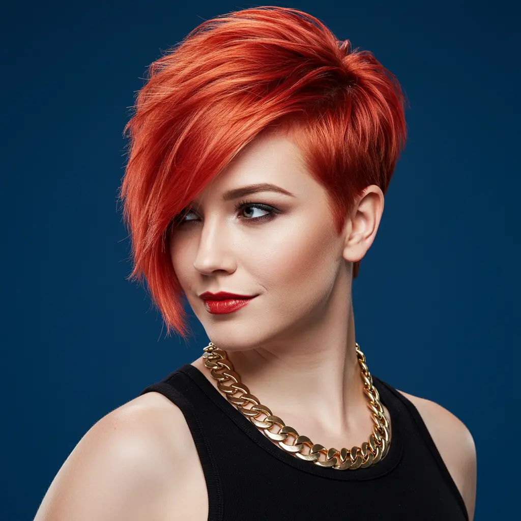 Funky Asymmetrical Pixie for Oval Faces
