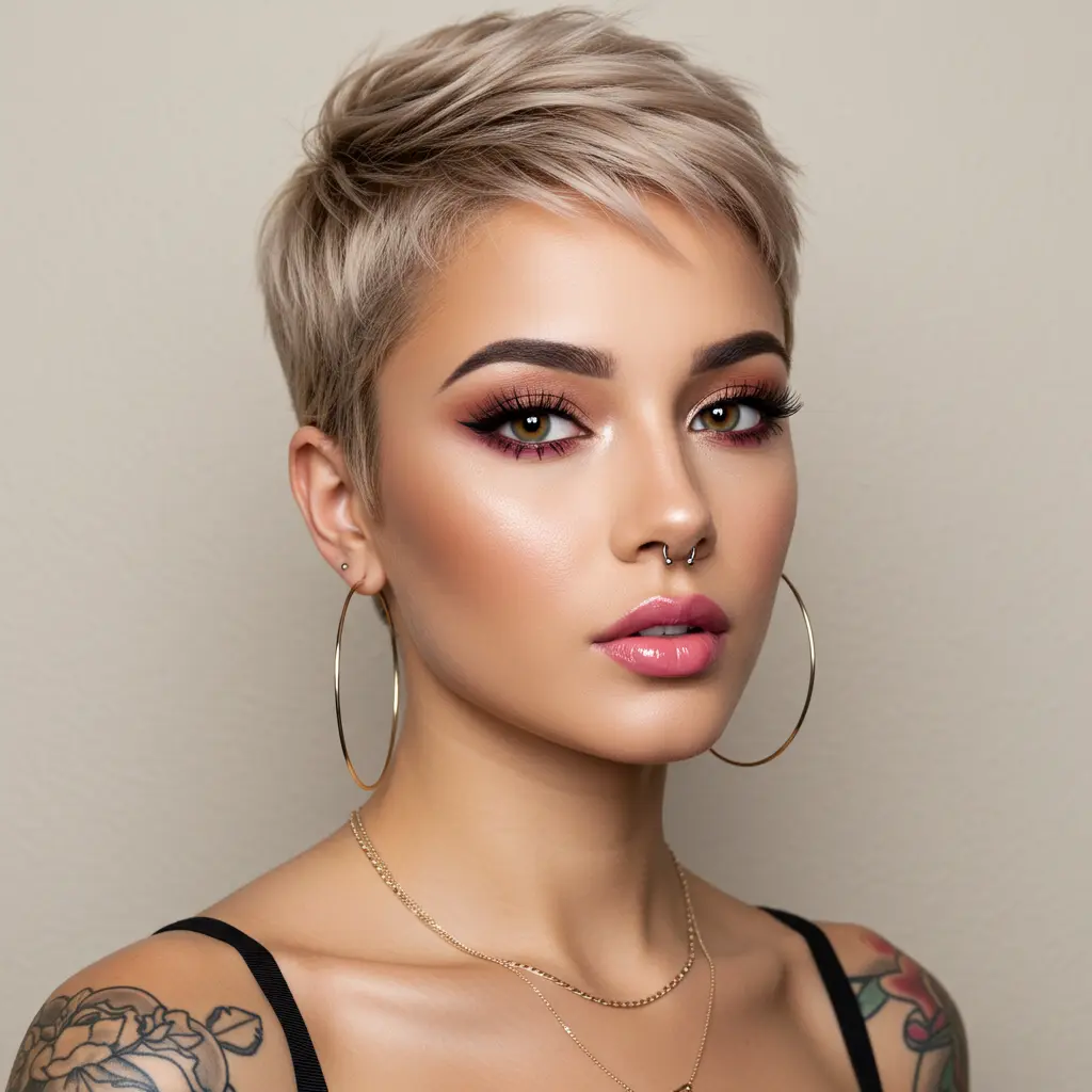 Beige Blonde Ultra Short Pixie