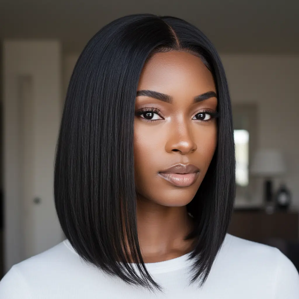 Black Lob for Finer Hair