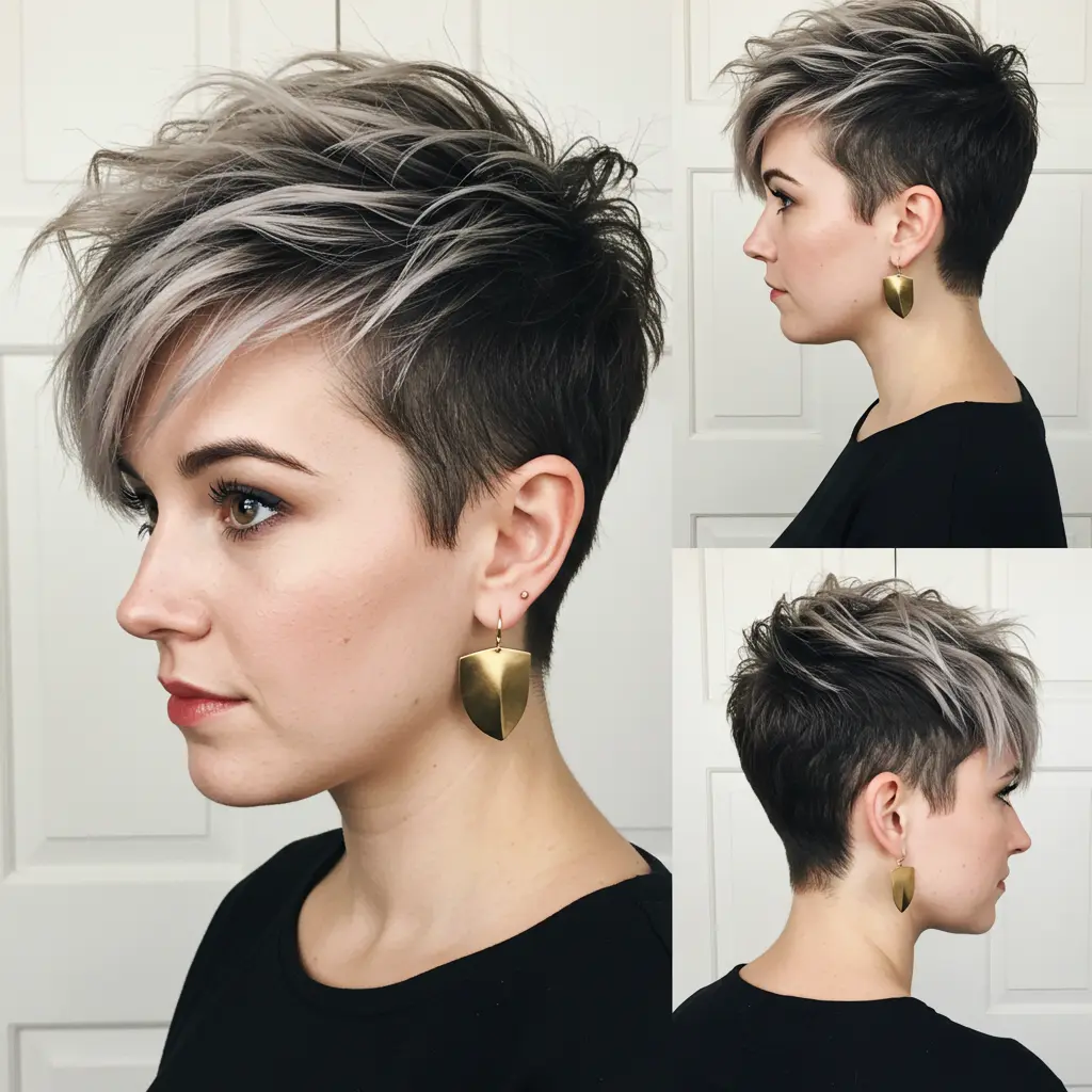 Short Pixie Undercut with Piece-y Layers