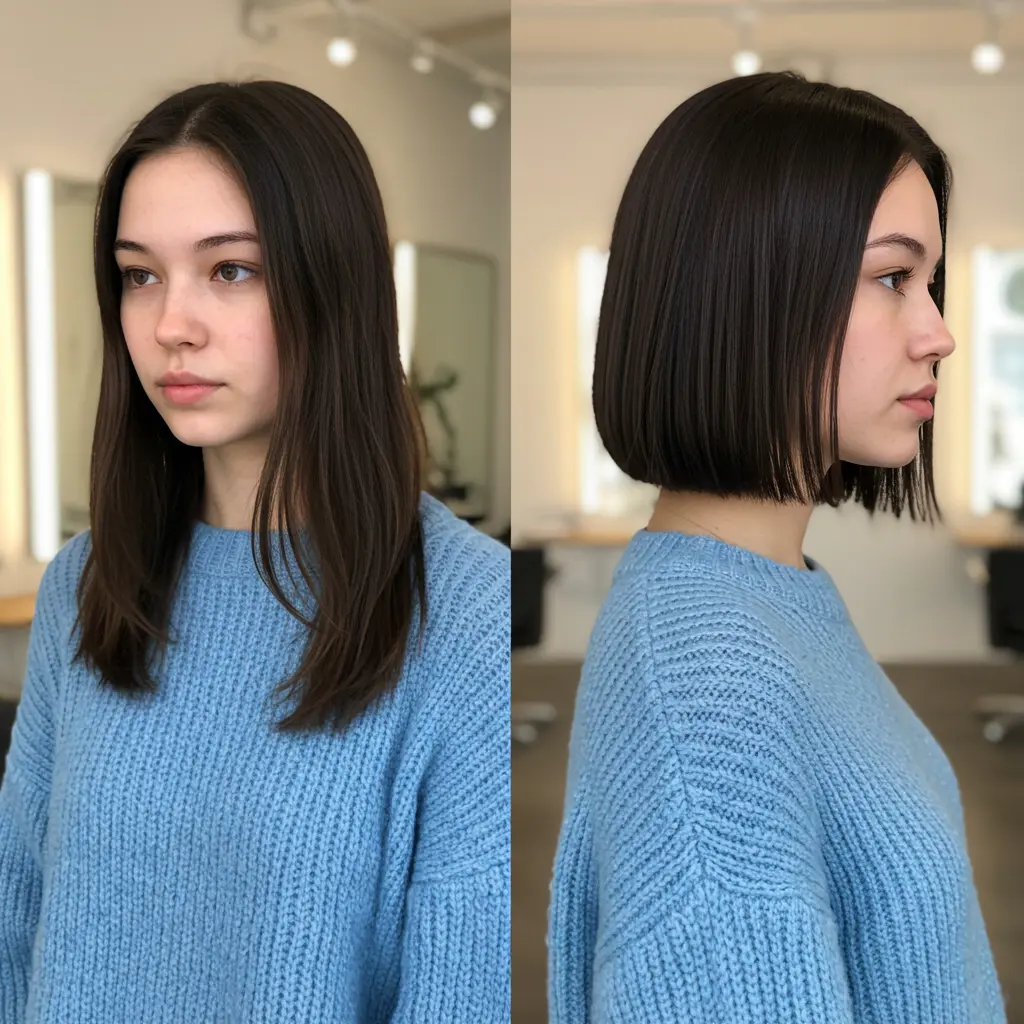 Middle-Parted Slob Haircut