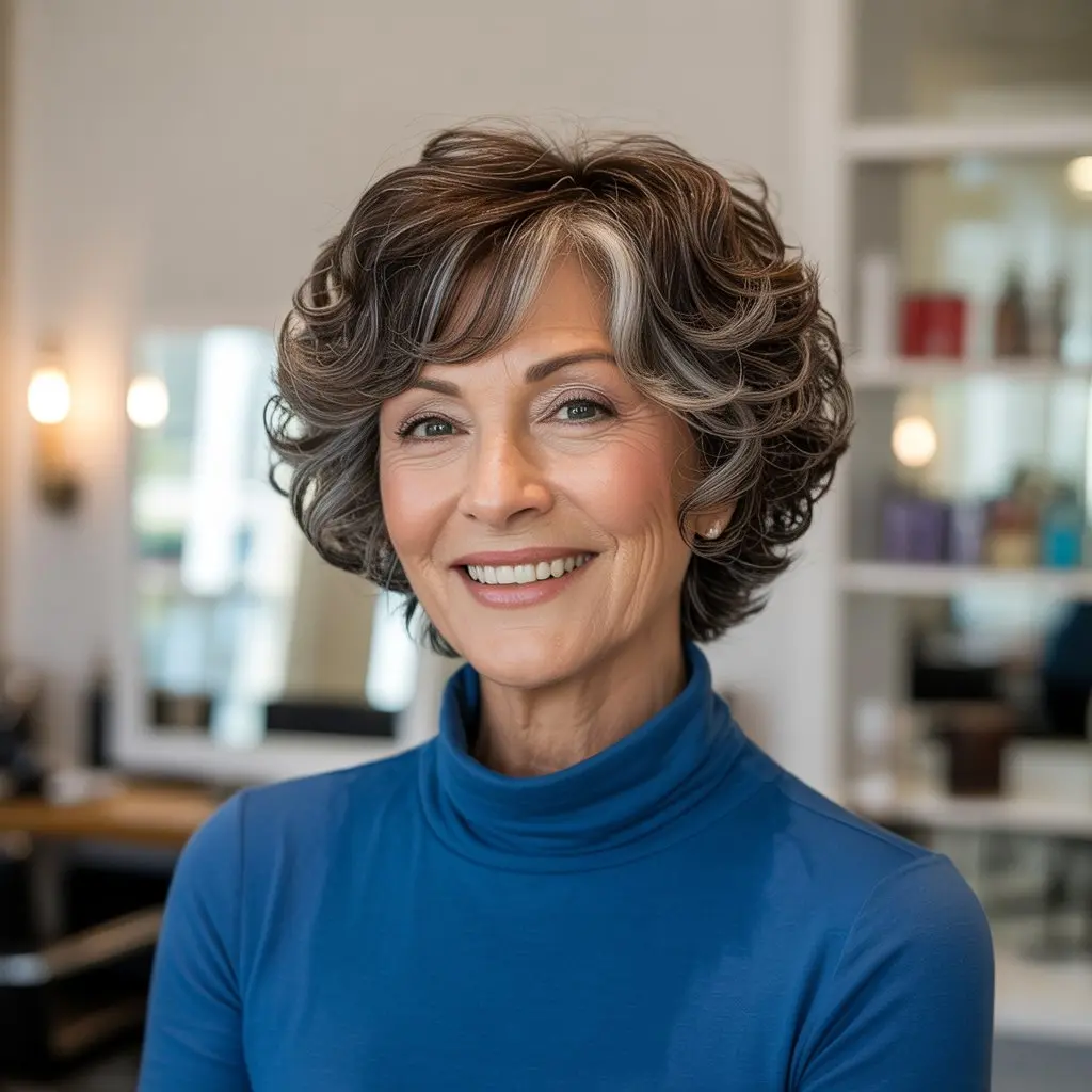 Wavy Pixie for Women Over 60