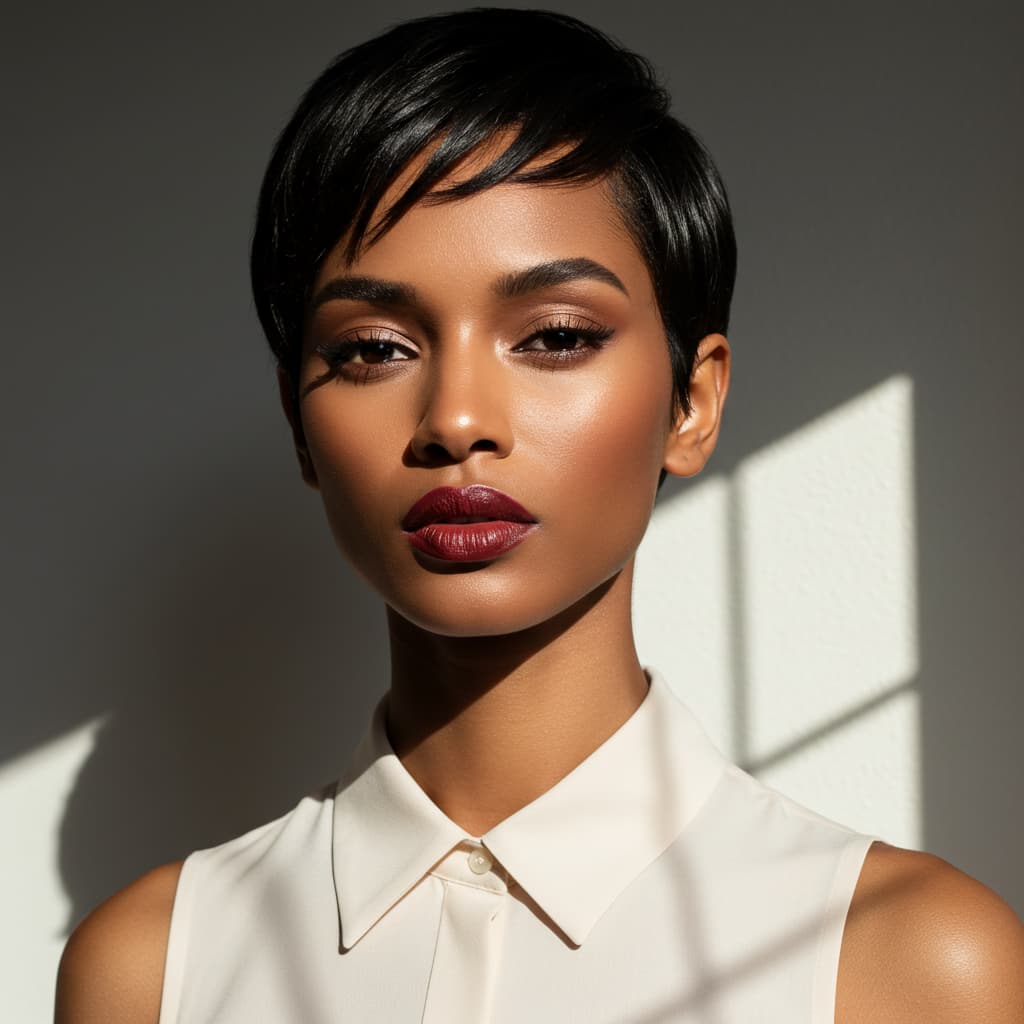 90s Pixie Cut for Straight Hair
