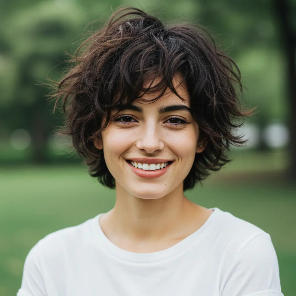 Effortless Short Shaggy Cut