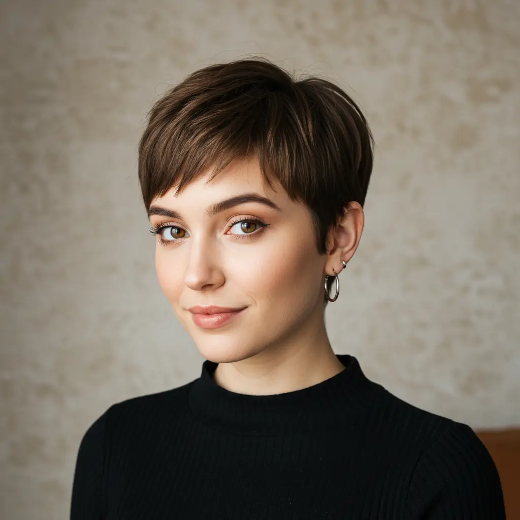 Razored Pixie Hair with Mini Bangs
