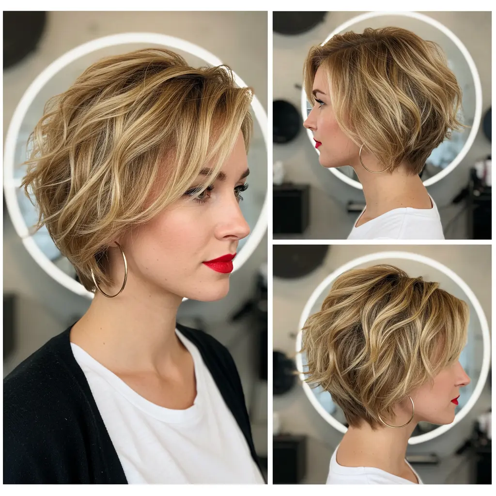 Blonde Wavy Pixie
