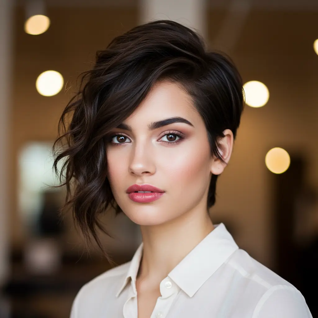 Beautiful Asymmetrical Pixie Cut