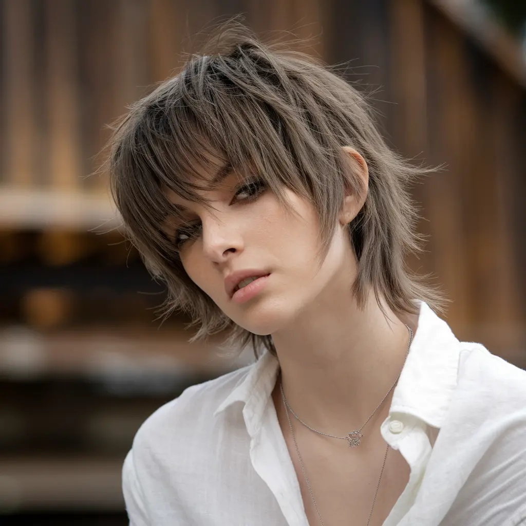 Shaggy Short Hair with Face Framing Pieces