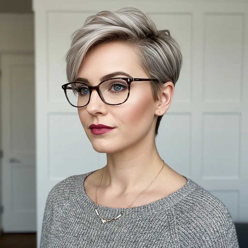 Side-Swept Crop Style with Choppy Layers
