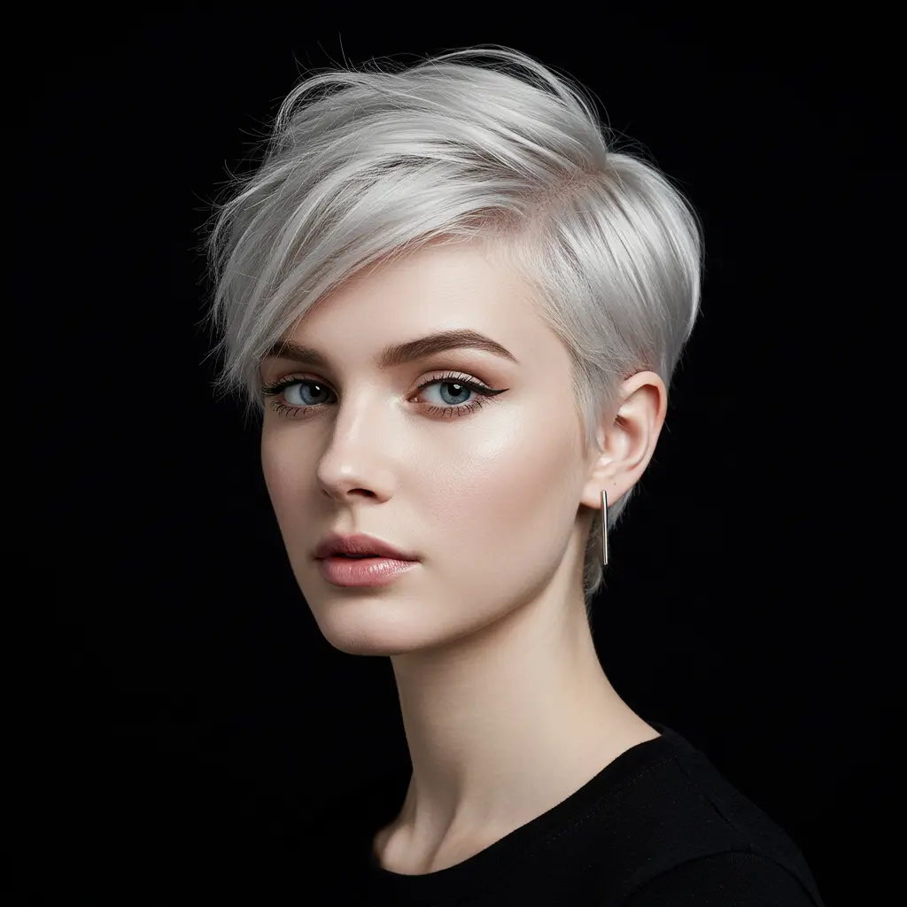 Chic Blonde Pixie with Layers