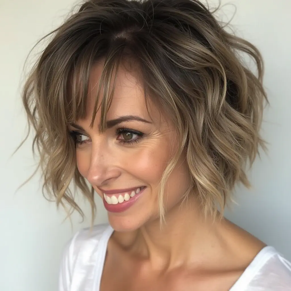 Short Shaggy Haircut With Choppy Layers For Fine Hair