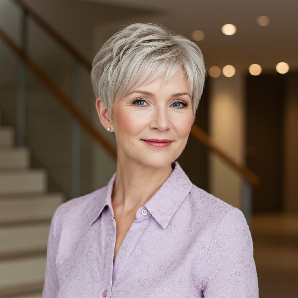 Soft Pixie Haircut for Straight Hair