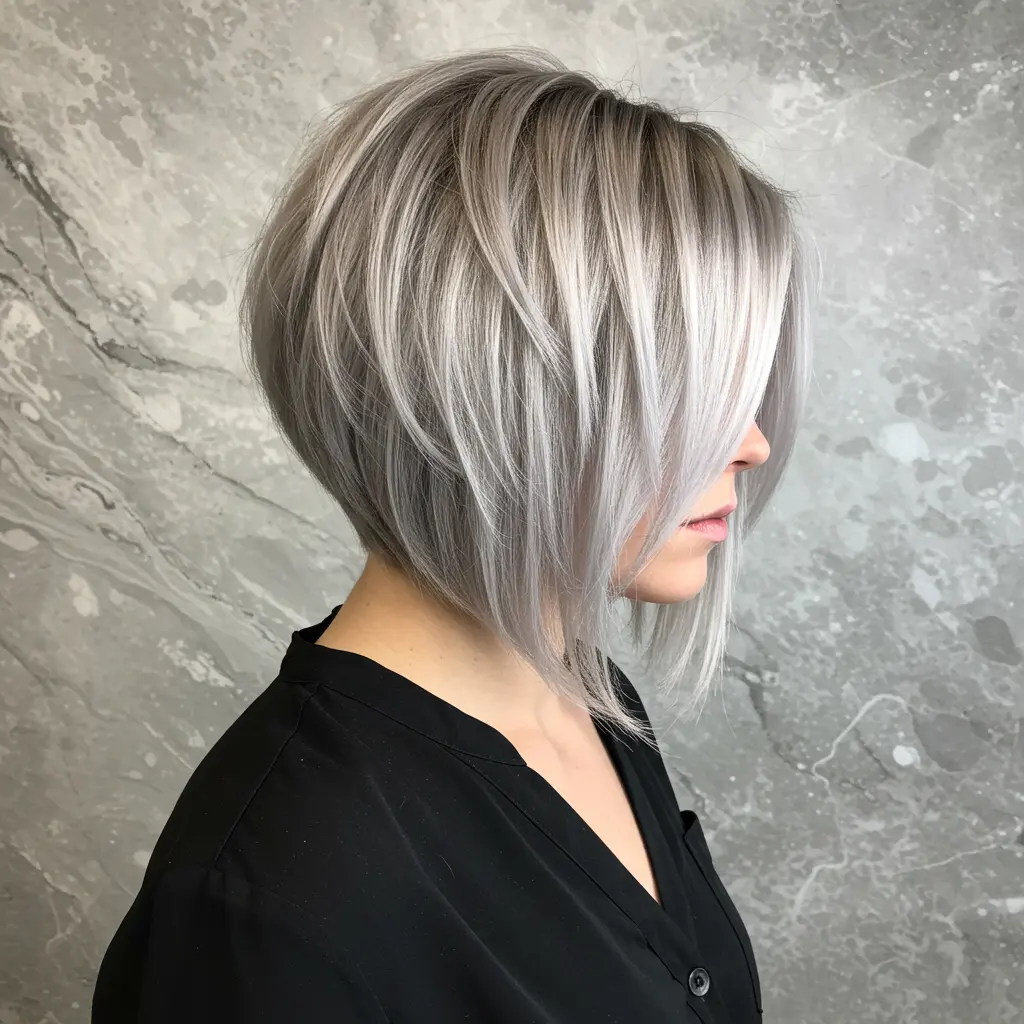 Cool-Toned Balayage Bob