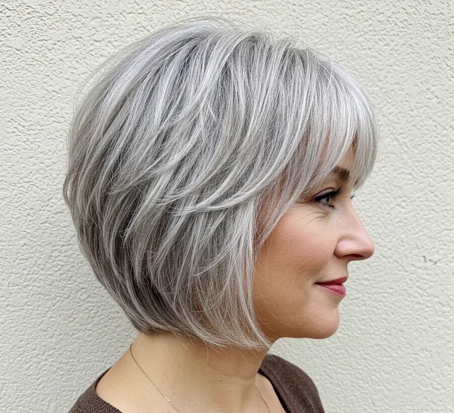 Bob with Natural Hair Color